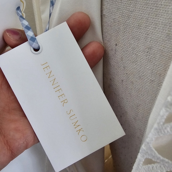 Antonio Melani x Jennifer Sumko "Alyssa" Shirred Bib Capelet Dress - Picture 14 of 15